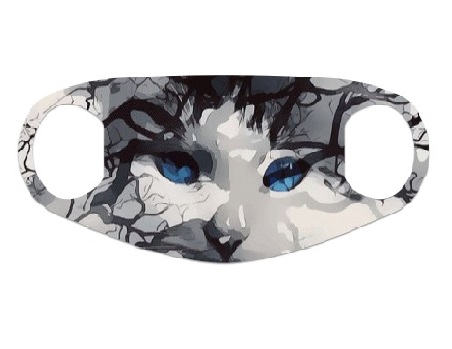 Mascarilla de neopreno con estampado de gato CatBlueEyes