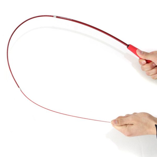 Juguete para gato caña de pescar telescópica roja